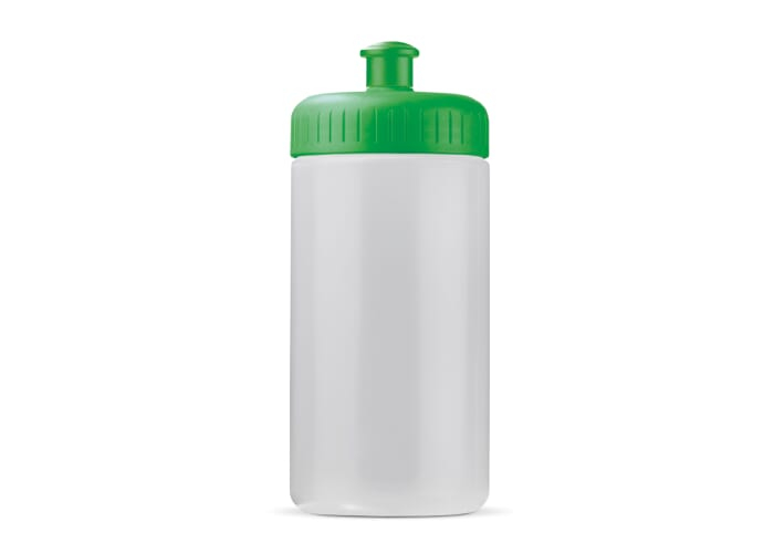 Bidon de sport personnalisable bioplastique 500ml Transparent vert